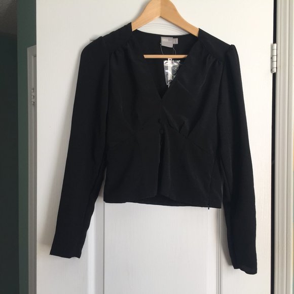 ASOS 40s Style Plunge Blouse - Picture 5 of 11